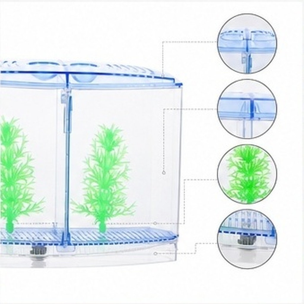 1Set Clear Compact Acrylic Fis - Aquarium Plants Live ulasan dan harga