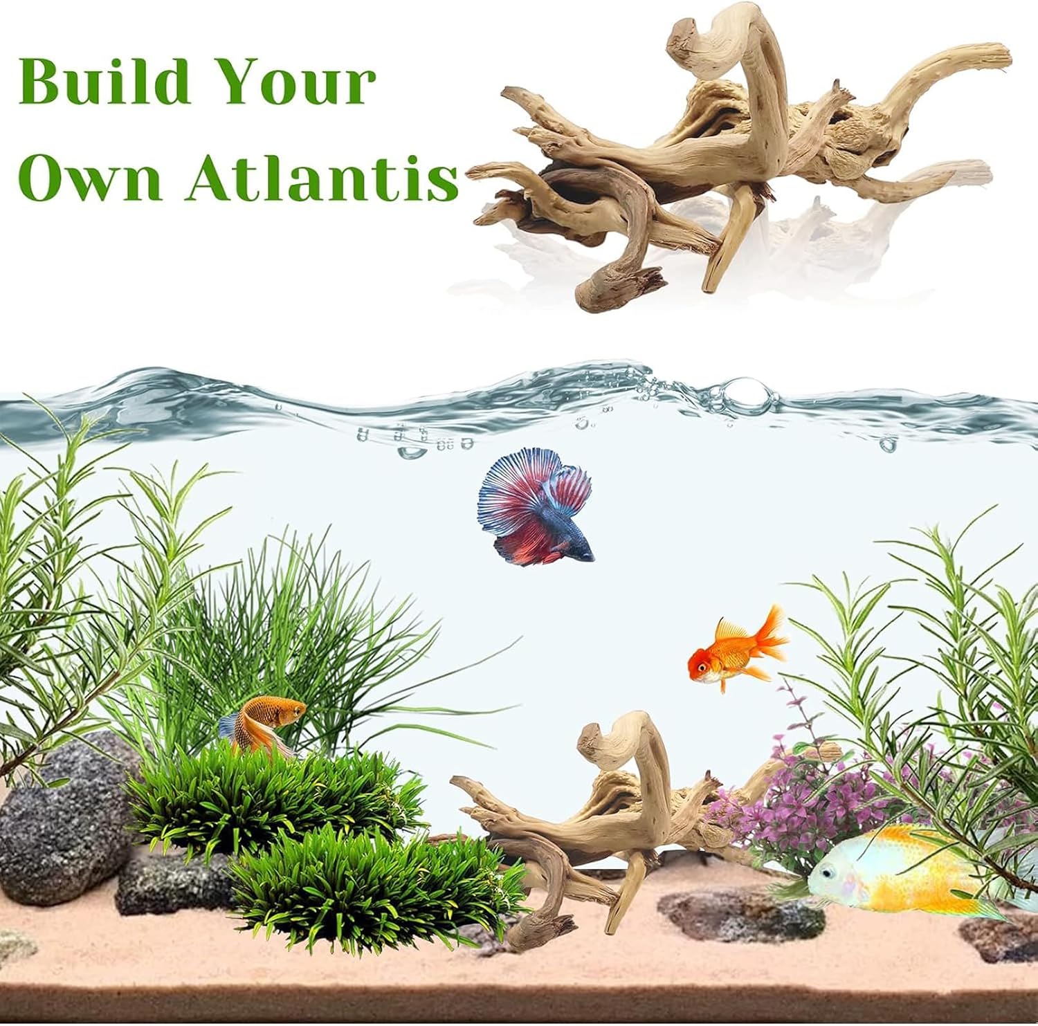 1PC  20-25CM Natural Driftwood - Aquarium Driftwood ulasan dan harga