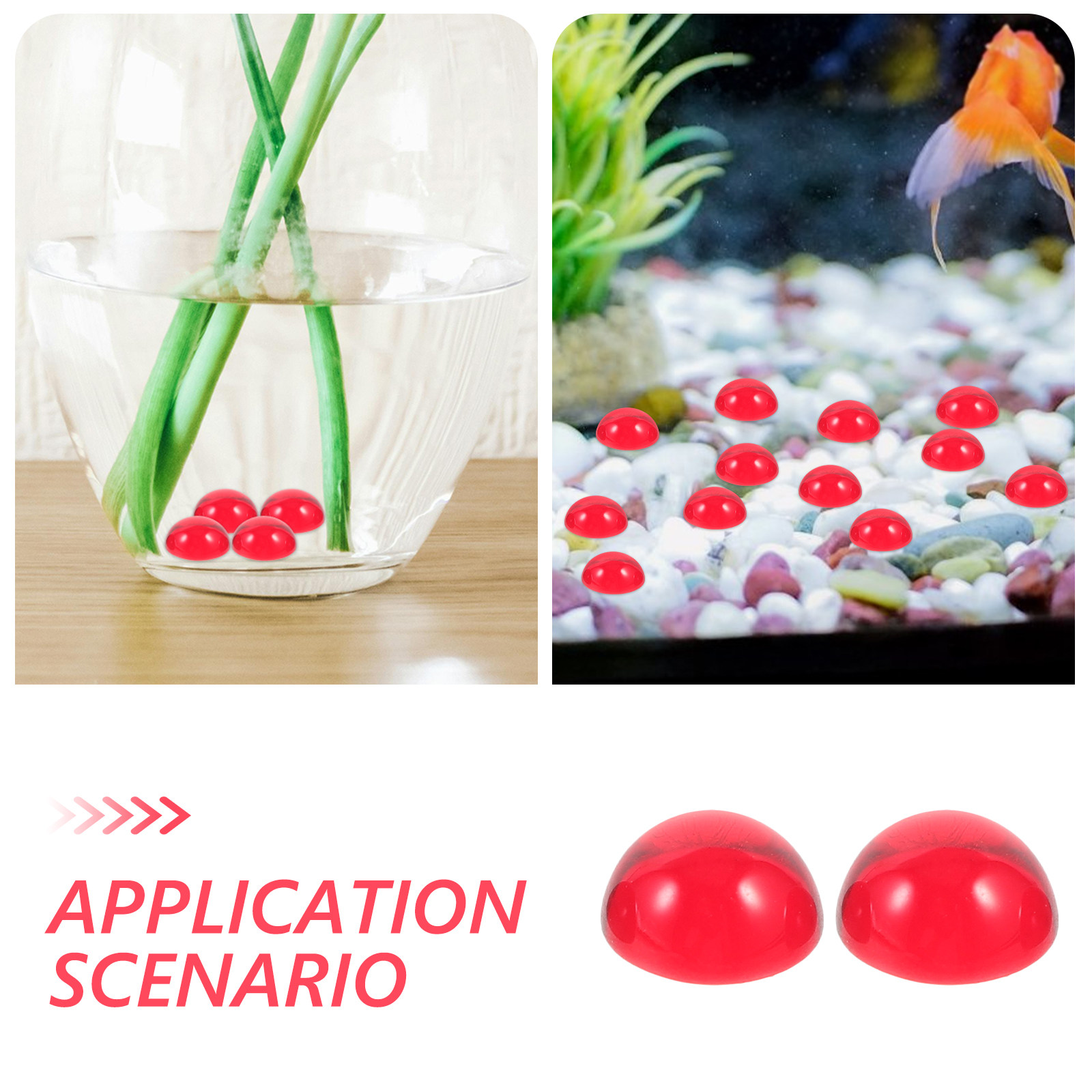50Pcs Red Glass Pebbles Vase F - Planted Tank ulasan dan harga