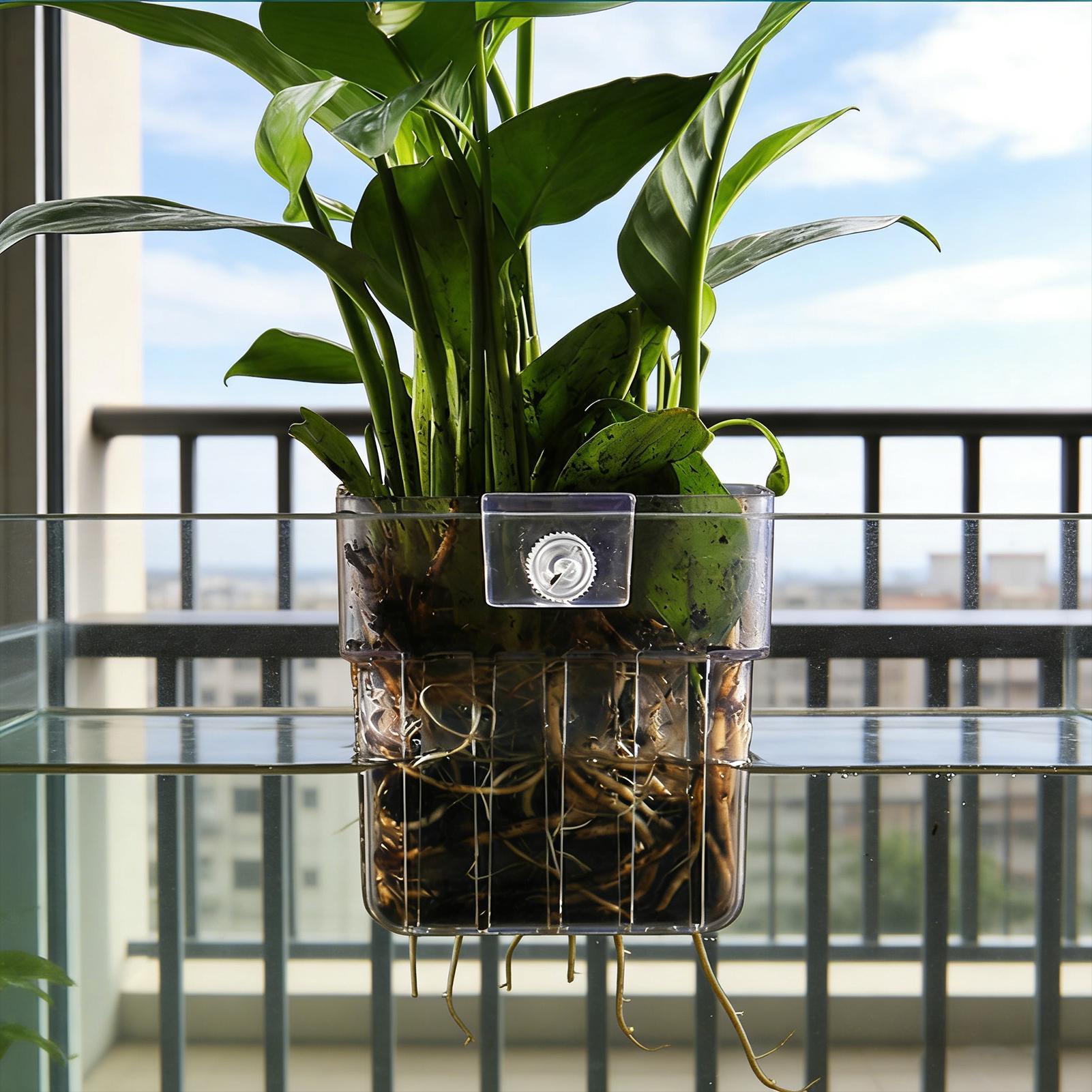 Aquarium Plant Basket Transpar - Plant Aquarium Pot ulasan dan harga