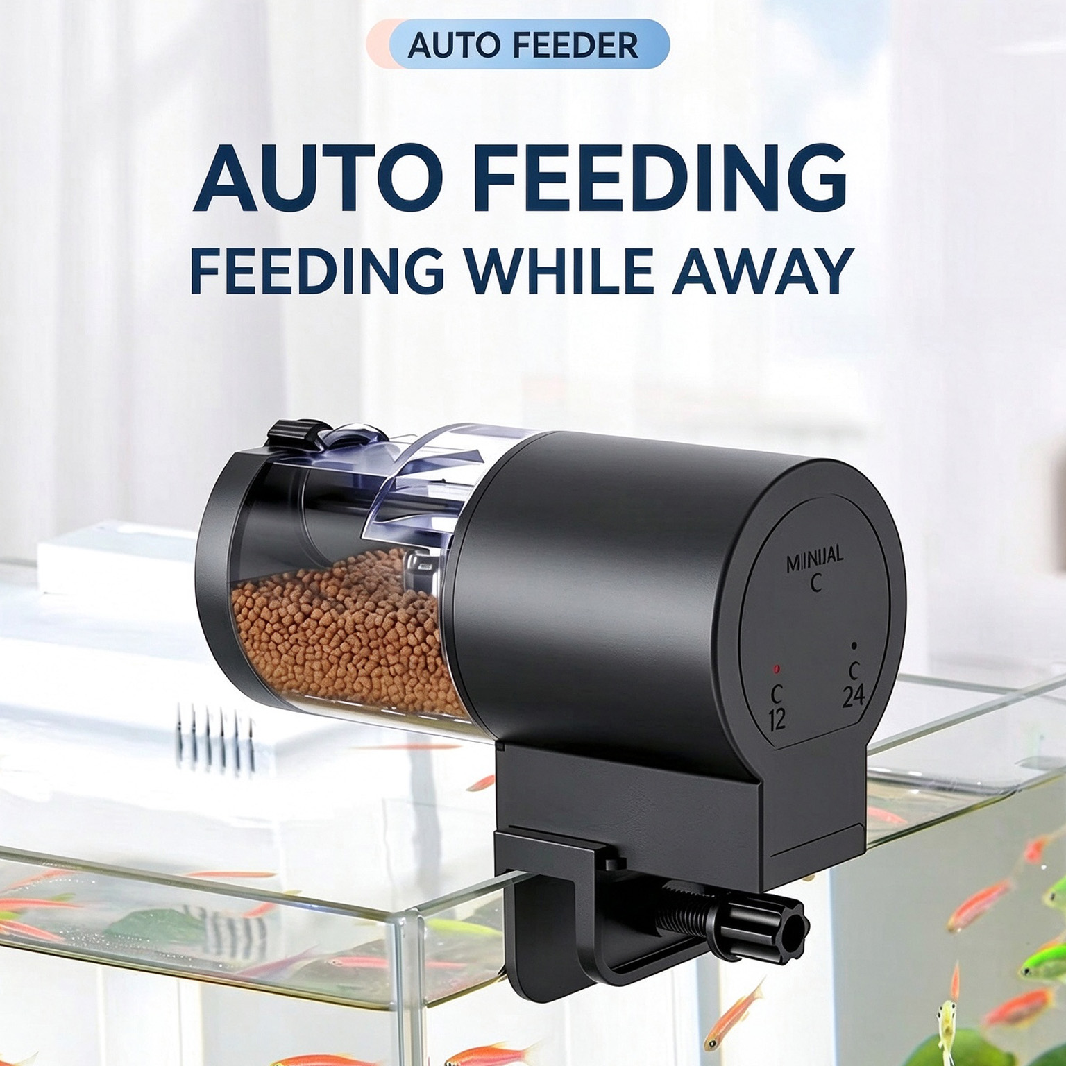 Automatic Fish Feeder 100ML Ca - Aquarium Fertilizer ulasan dan harga